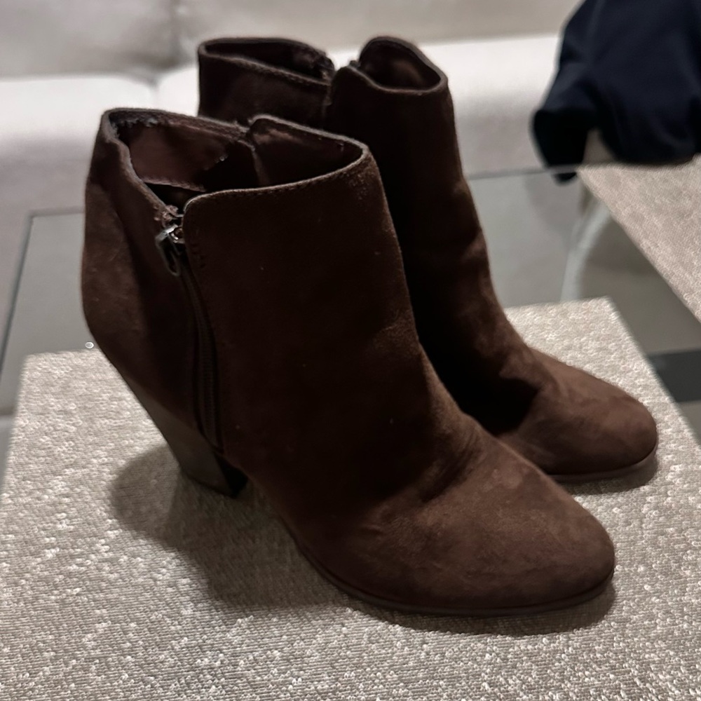 Brown Suede Ankle Boots